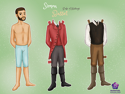 Simon Bridgerton Printable Paper Doll Pack bridgerton children crafting crafts cute dolls duke of hastings illustration kids paper paper art paper crafts paper cut paper cutting paper doll paper games paper toys simon simon basset simon hastings