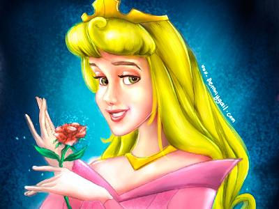Princess Aurora Digital Painting aurora digital painting disney illustration princess aurora