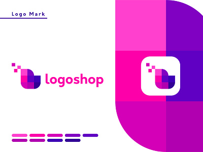 Logo Shop brand designer branding design flat icon icon design logo logo design logo designer logo mark logotype minimal ui vector wordmark