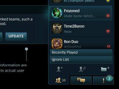 Game Client Rework - Chat Panel game client league of legends riot games user experience user interface video games