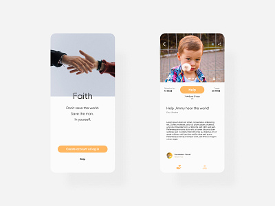 Charity App animal application charity charity app design donate donation faith feed help humanity hunger mobile mobile app payment ui uiux ux