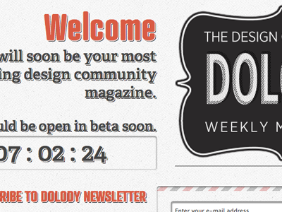 Dolody - A weekly Design Magazine finally goes Live! community design issue magazine responsive retro webdesign weekly