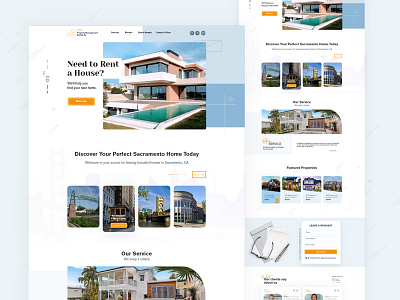 Landing page for a Sacramento-based real estate company design ui ux web