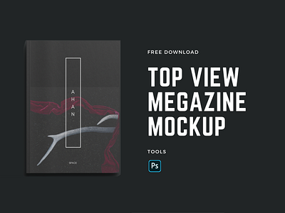 Top View Magazine Mockup | Free Download app branding design freemockup megazine mockup mockup design mockup psd mockup template