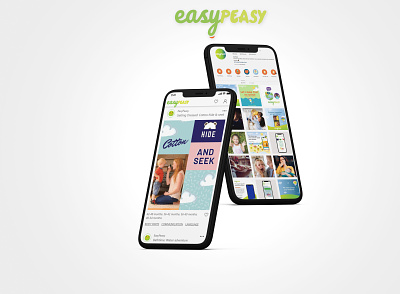 EasyPeasy Instagram branding design flat