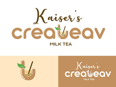 Kaiser's Createav Milktea branding and logo design branding design flat icon illustration logo minimal