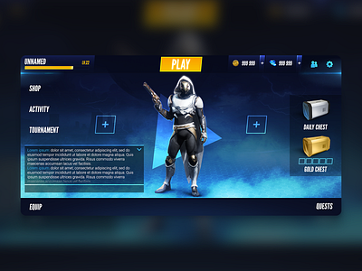 mobile game UI concept