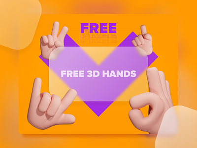 FREE 3D HAND ICONS app branding design flat illustration minimal mobile ui ux web webdesig website