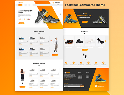 Footwear Ecommerce Theme design ecommerce shoe design shoes shop sushan sushanmah typography ui uidesign uiux web webdesign website