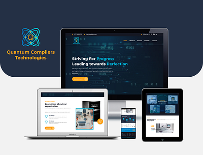 Quantum Compilers Technologies branding design homepage landing page simple startup style sushan sushanmah typography ui uidesign uiux web website