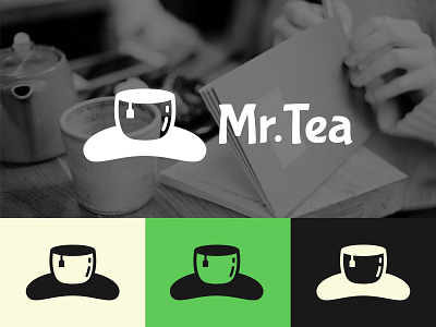 Logo Concept for "Mr. Tea" Beverage Brand beverage beverage design branding hat logo logo design logodesign mister tea tea bag tea cup tea house tea logo