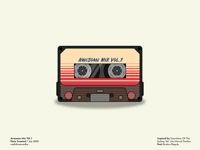 GOTG Awesome Mix Vol. 1 Cassette awesome cassette cassette tape cassettes cassettetape design illustration illustration art illustrations illustrator logo logo design music music player tape vector vector art vector illustration vectorart vectors