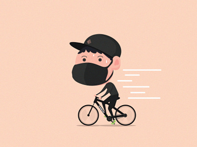 Morning Biking biking illustration