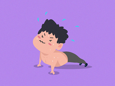 Morning Exercise exercises fitness illustration pushup