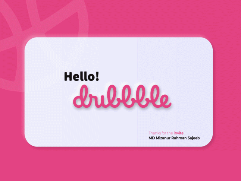 Thanks For The Invite 😊 animation after effects animation design animation gif dribbble dribbble ball dribbble invitations dribbble invite dribbleinvite illustration invite latest