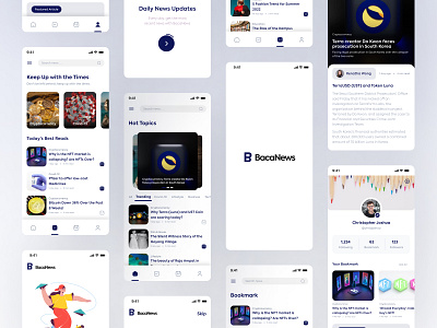 Exploration - News Feed App app design mobile news product typography ui ux