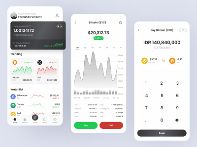 Keripto - Cryptocurrency Exchange App app crypto cryptocurrency design dribbble explore graphic design mobile app nft product typography ui user experience user interface ux wallet