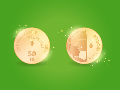 FIFA 50 Francs adobe illustrator ai coin currency dribbble dribbble weekly warm up franc illustration print swiss vector warm-up