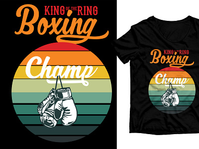 Boxing T-shirt design.