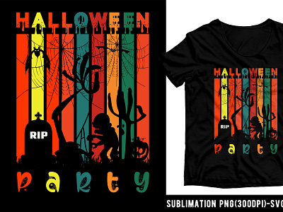 Halloween T-shirt design.