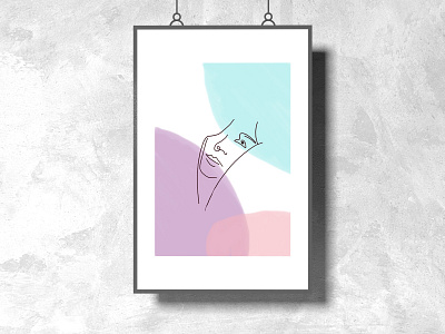 Pillow - line art lineart minimalism poster