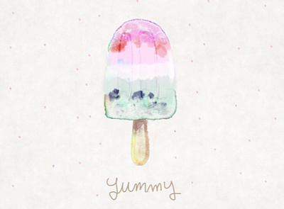 Ice-cream art colorful design illustration pastel simple design