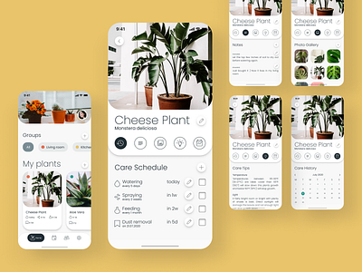 Plant Care Application app design mobile mobile app ui ux