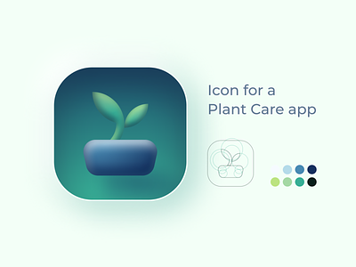 Icon for a Plant Care Application 005 app application icon colour palette daily ui dailyui dailyui 005 dailyui005 design figma icon icon design mobile mobile icon ui vector