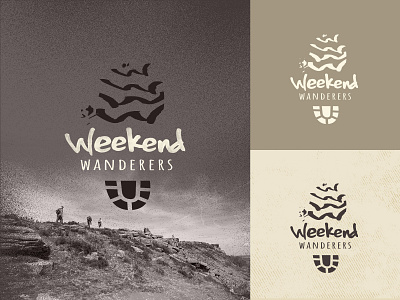 Weekend Wanderers - Logo Design & Website boots branding footprint graphic design great outdoors hiking logo logo design walking web design