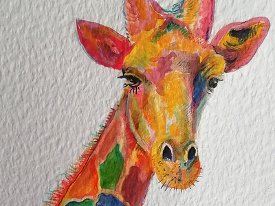 Giraffe - Watercolour giraffe illustration watercolour