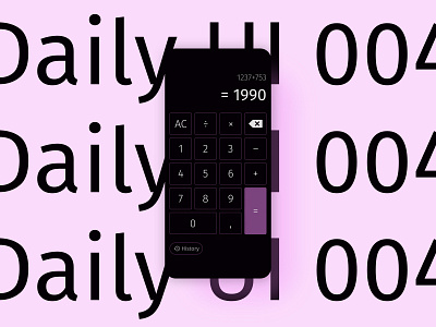 Daily UI 004 app calculator dailyui ui