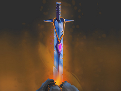 sketch "Magic Sword" amulet art illustration artwork design illustration magic photoshop sketch stone sword