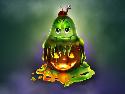 Gelly-Belly Bob art illustration artist artwork design gelly halloween halloween design illustration photoshop pumpkin