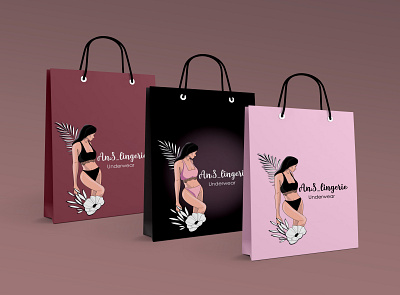 Logo and branded products for underwear brand branding design illustration logo photoshop typography vector