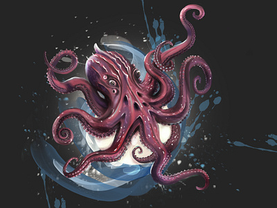 octopus art illustration artist artwork design illustration logo photoshop poster print