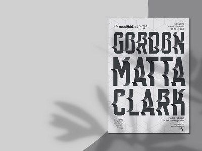 A Manifold Event: Gordon Matta-Clark gordon matta clark istanbul aydın manifold mehmet ali görgü typography