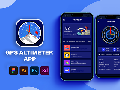 GPS Altimeter App UI Design