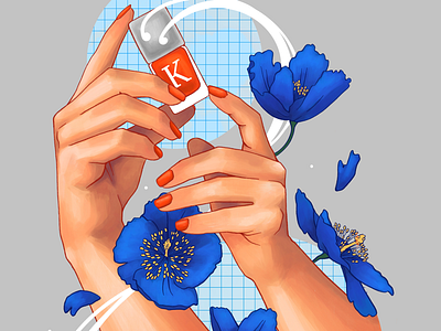 Nailpolish Illustration - Orange