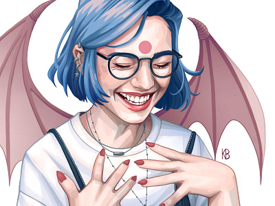 Laughing Demon art digital art digitalart drawing illustration painting procreate procreateapp