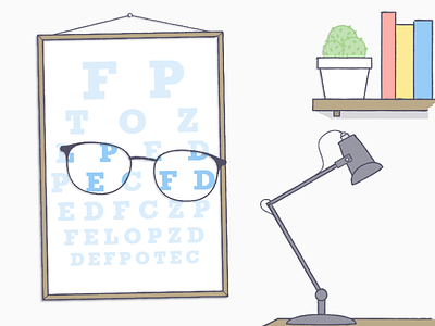 Eye Test damn fine glasses vector