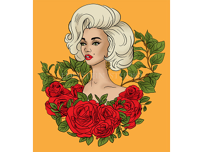 Like Marilyn art design digital art flat illustration illustrator print