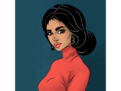 The Dark Beauty art design digital art flat illustration illustrator print