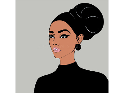 Black Beauty art design digital art flat illustration illustrator print