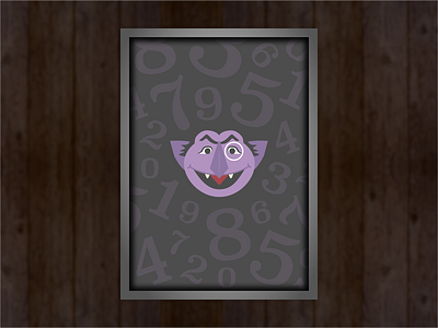 Count von Count Muppets poster count digital art digital illustration illustration muppets numbers poster poster design puppet