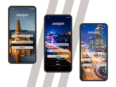 Jelajah: Your personal travel guide (1) app design ui