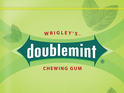 Doublemint (Lowercase) branding conceptual design flatdesign identity logo logo design package design packaging rebranding vector