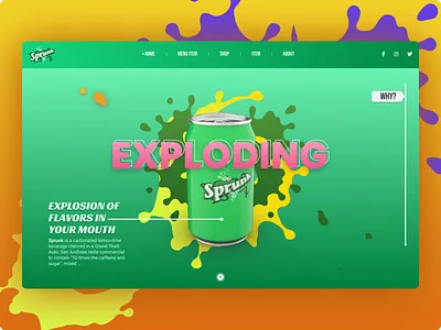 Sprunk the video game soda challenge design figma ui videogames website