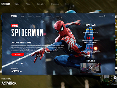 SPIDERMAN PS4 - Landing Page #1 bootstrap css html javascript marvel ps4 spiderman ui uidesign ux ux design web webdesign