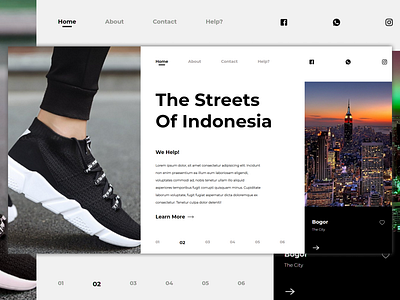 Streets black white bootstrap css html indonesia javascript shoes ui uidesign ux ux design web webdesign