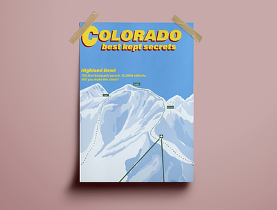 Poster For Ski Lodge art branding illustration illustrator poster poster art poster design